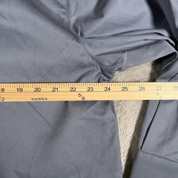 Helsa Shirt Womens Small Slate Blue Chino Cropped Button Down Organic Cotton NEW - Picture 10 of 11